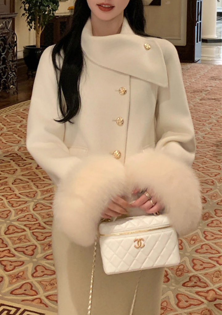Serena Fox Cuff Cashmere Jacket