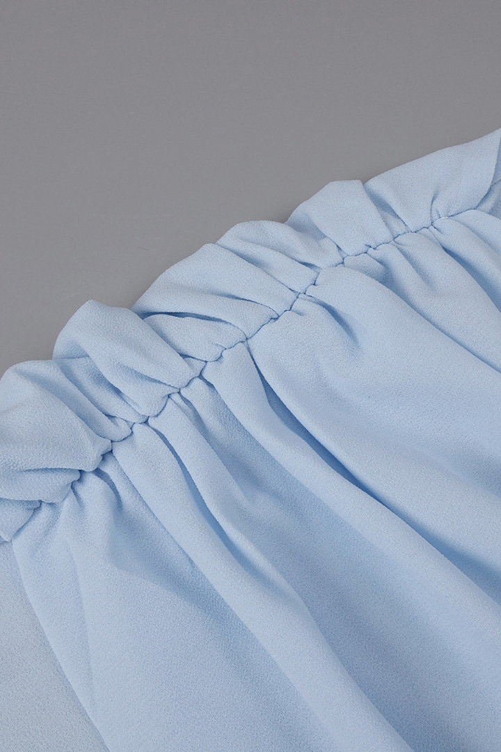Skyla Sheer Drape Off SHoulder Maxi Dress