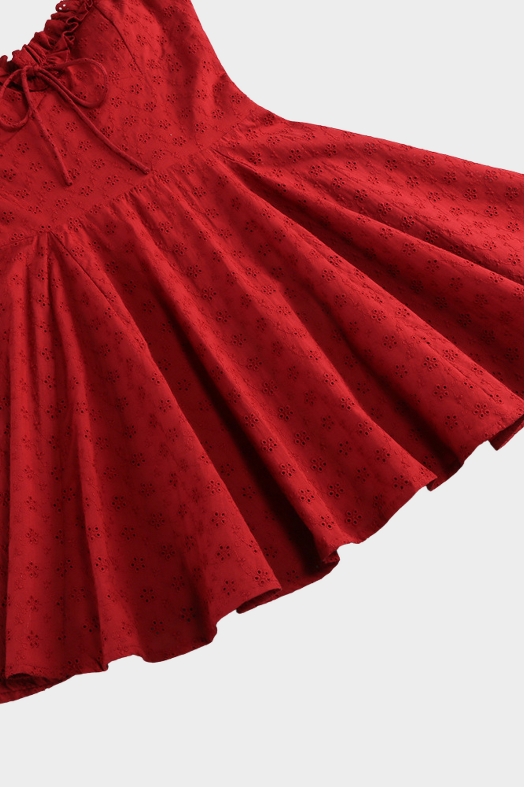 Crimson Romance Ruffle Off Shoulder  Corset Mini Dress
