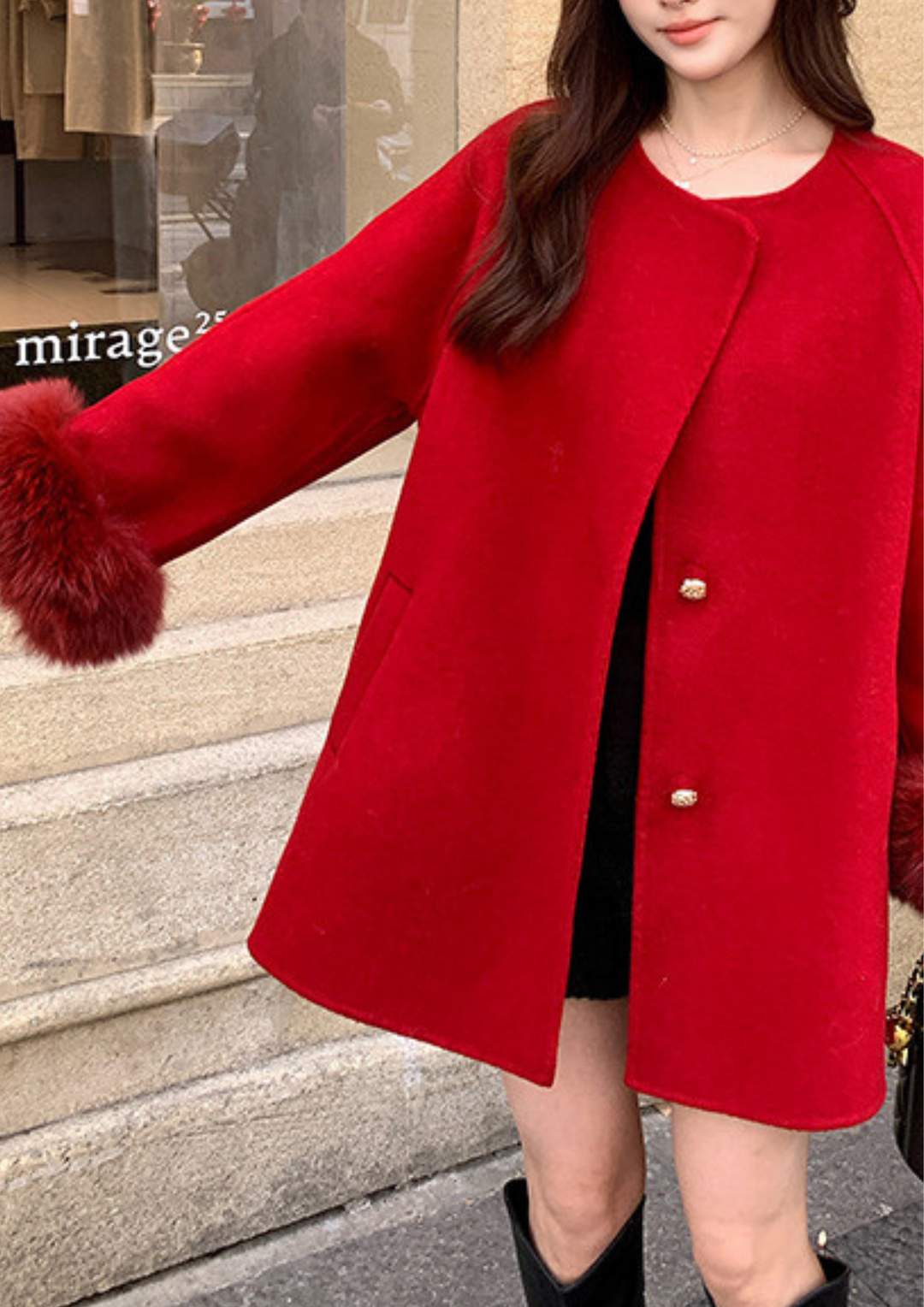 Luna Wrapped Scarf Wool Coat