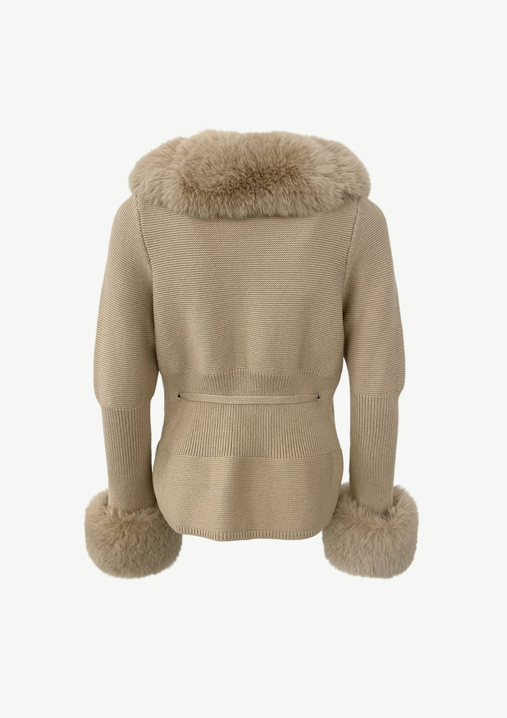 Jane Luxe Fur Knit Coat