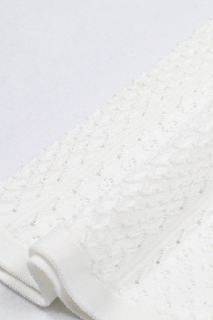 Lily – Silk Knit Pearl Button Suspender Maxi Dress