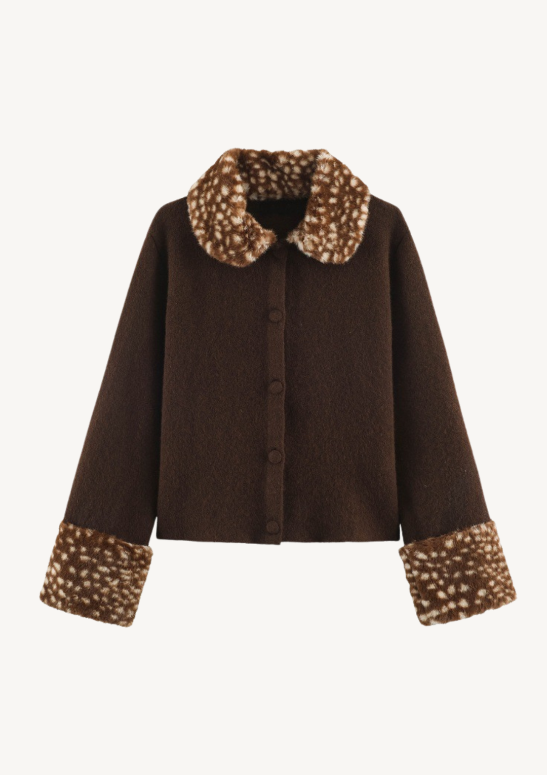 Celine Deer Print Fur Jacket Top