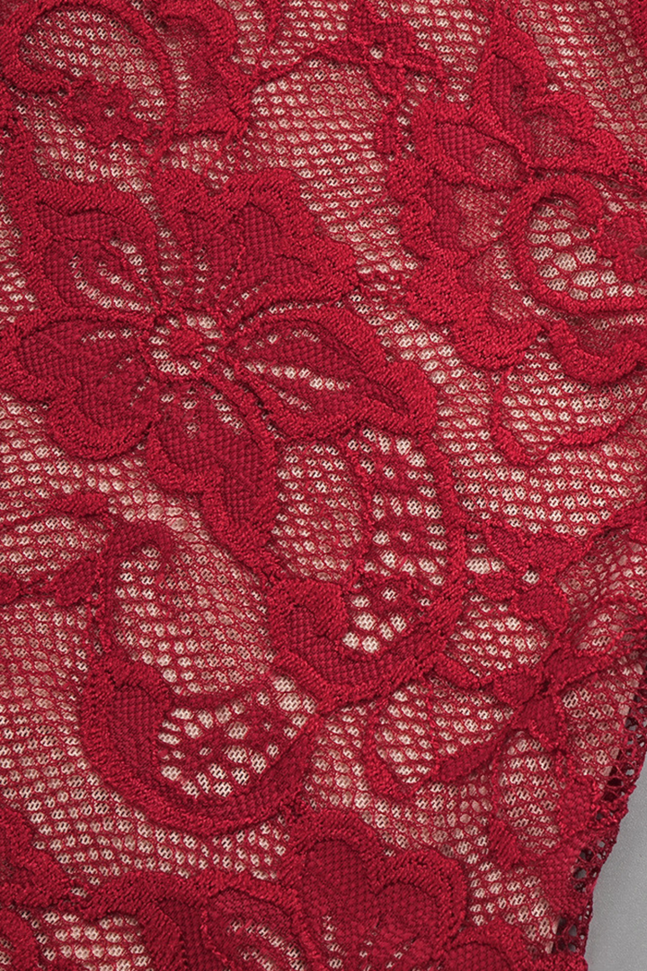 Scarlet Fishtail Elegance Lace Halter Maxi Dress