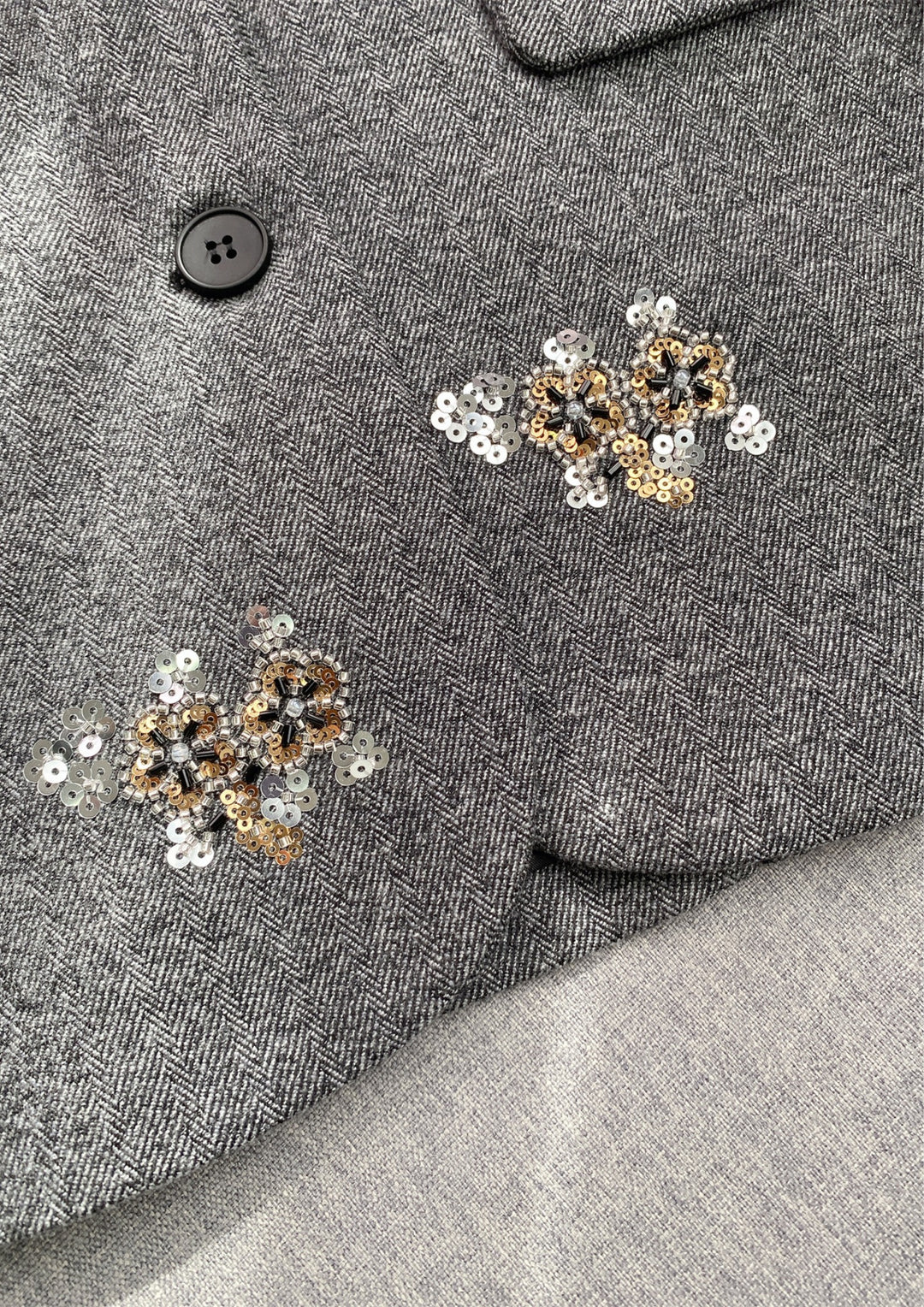 Classic Chic Embellished Sequin Wool Knit Set