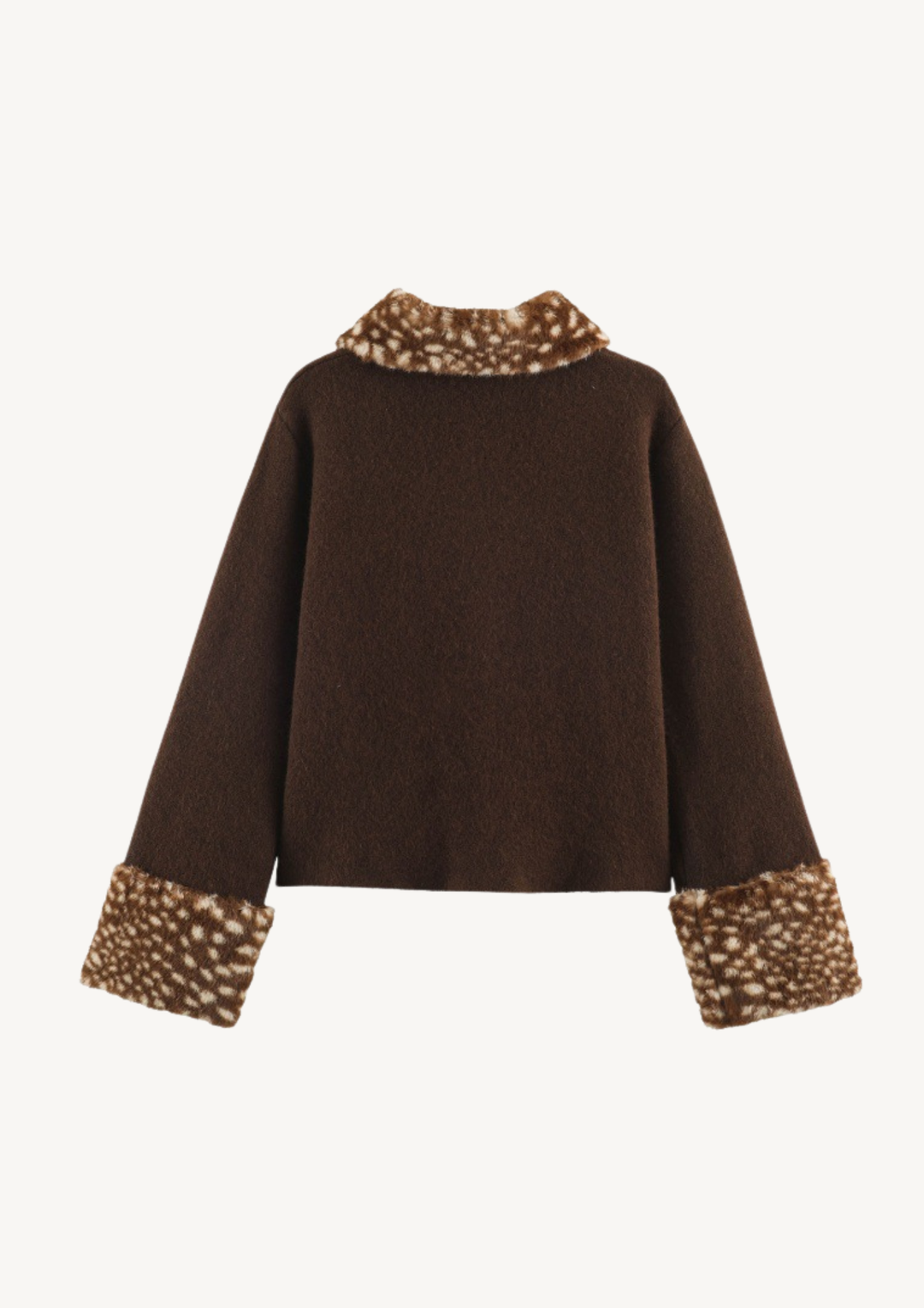 Celine Deer Print Fur Jacket Top