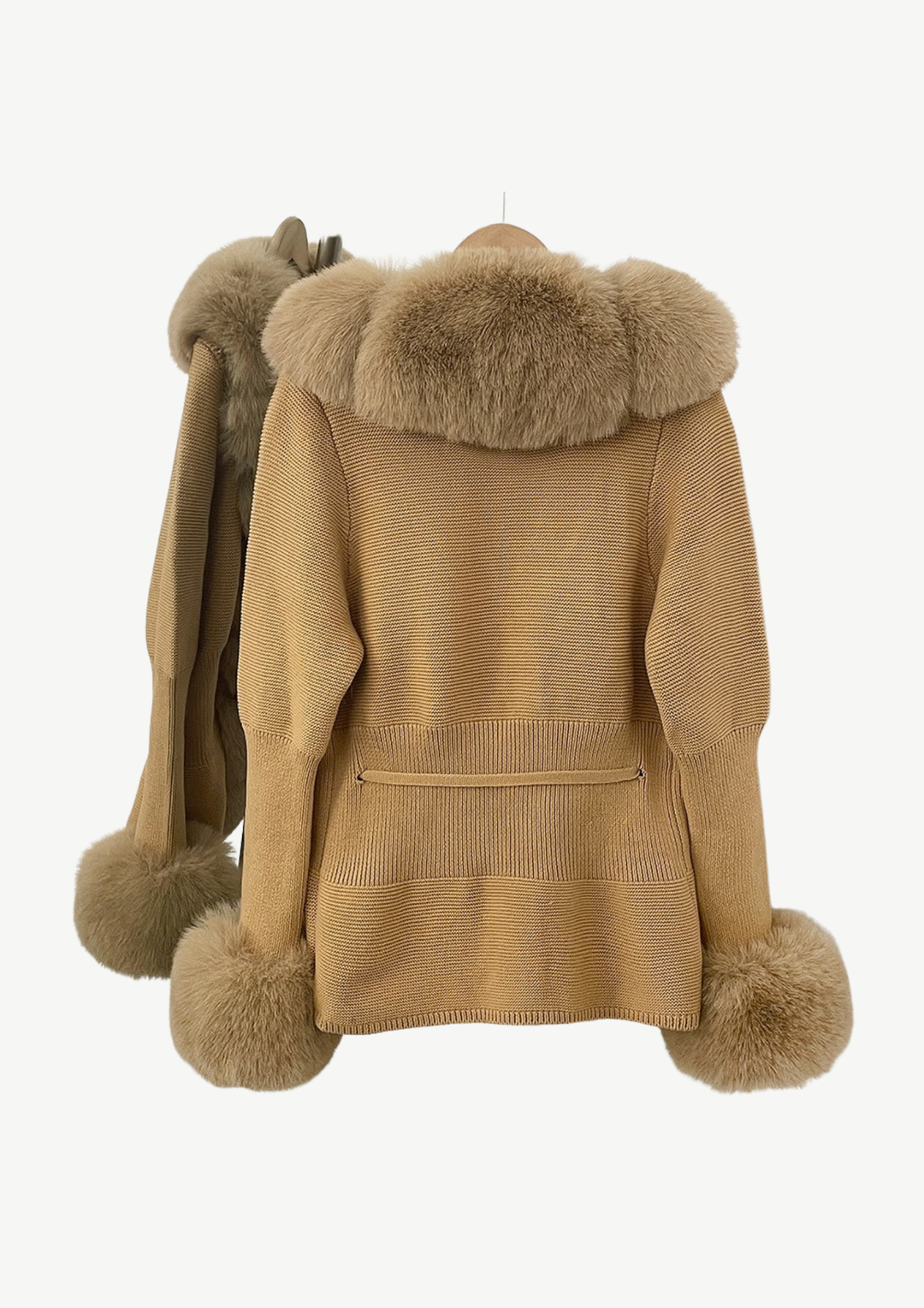 Jane Luxe Fur Knit Coat