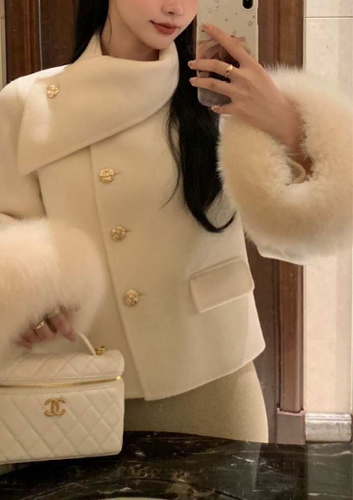 Serena Fox Cuff Cashmere Jacket
