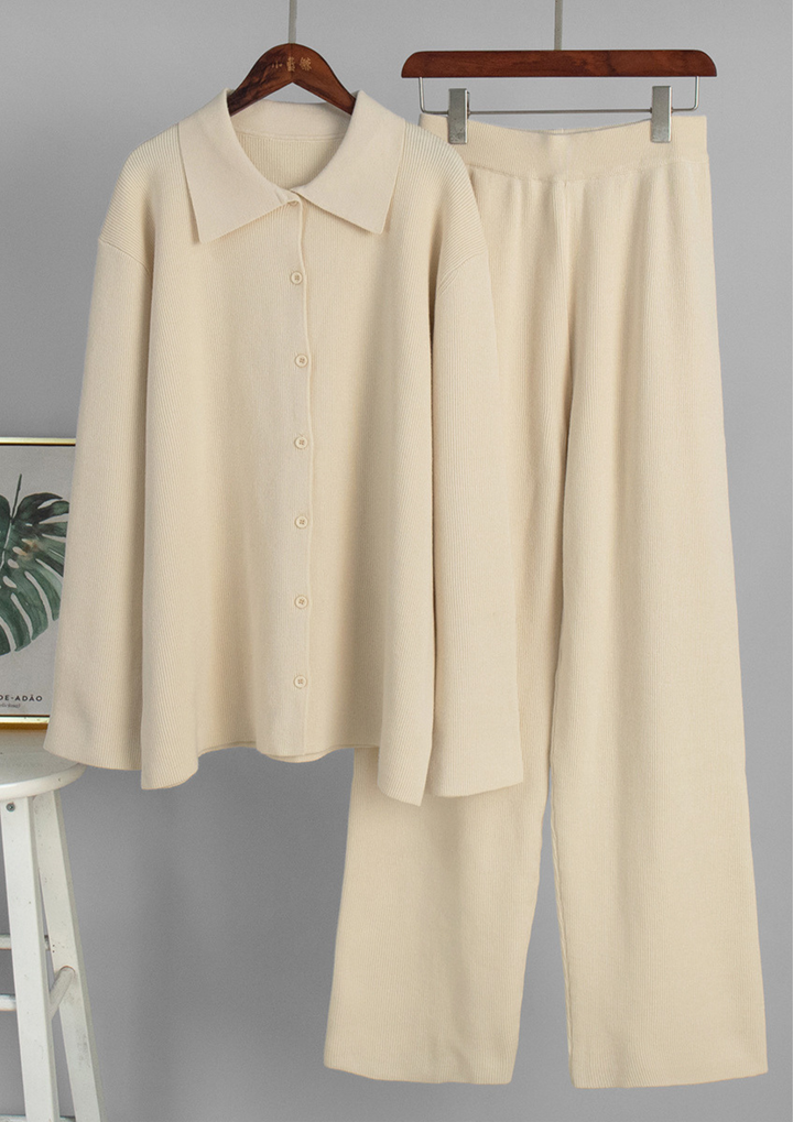 Ariana Ribbed Knit Pants Set
