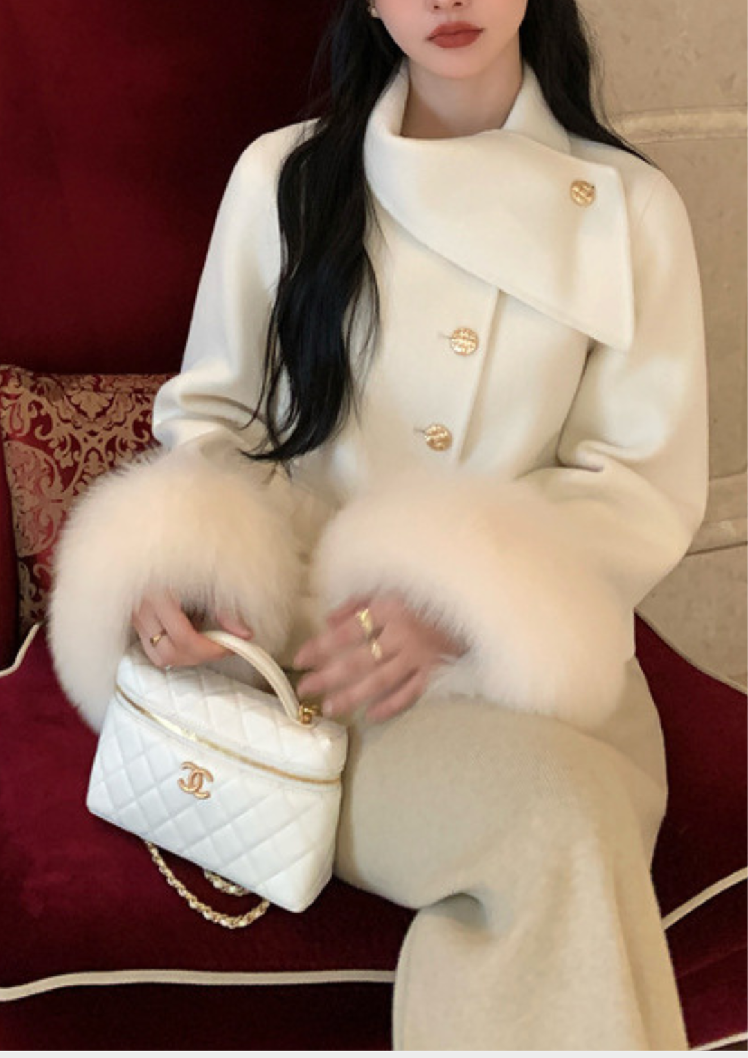 Serena Fox Cuff Cashmere Jacket