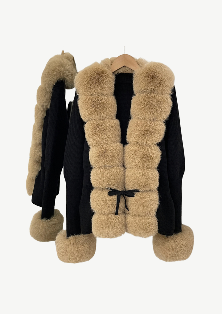 Jane Luxe Fur Knit Coat