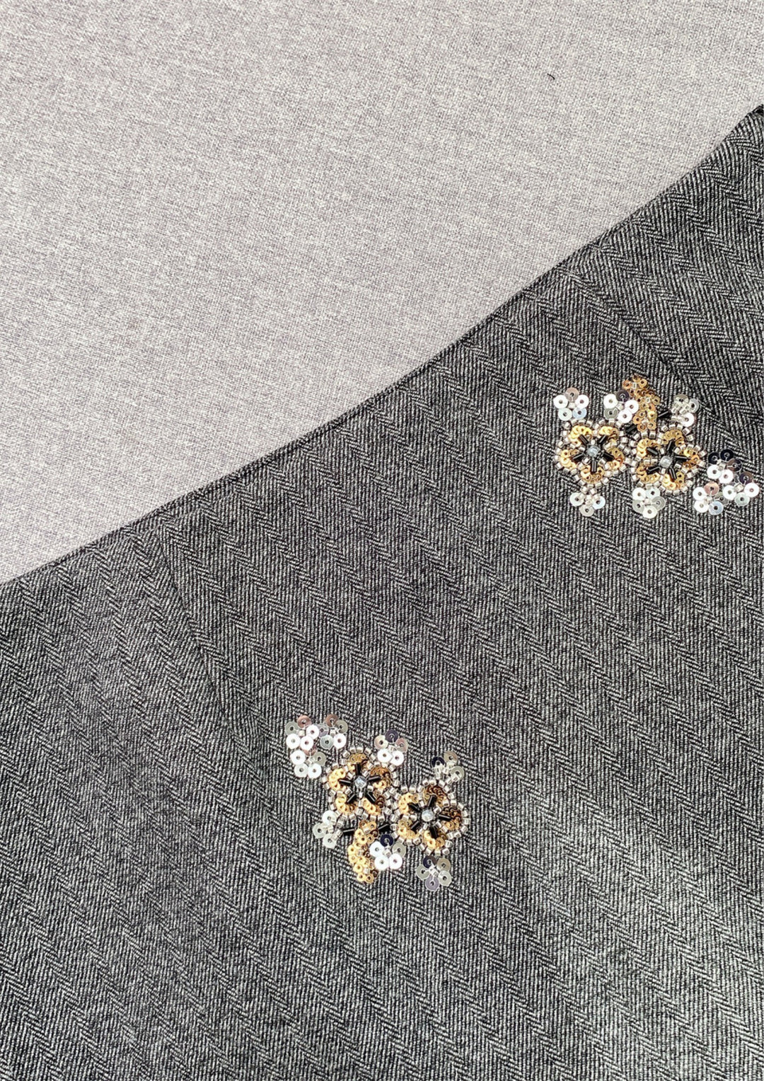 Classic Chic Embellished Sequin Wool Knit Set