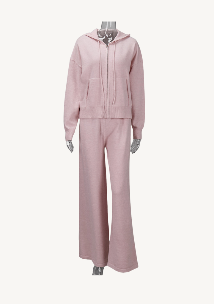 Mila Cozy Zip-Up Knit Set