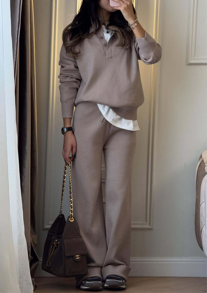 Amelia Luxe Polo Knit Set