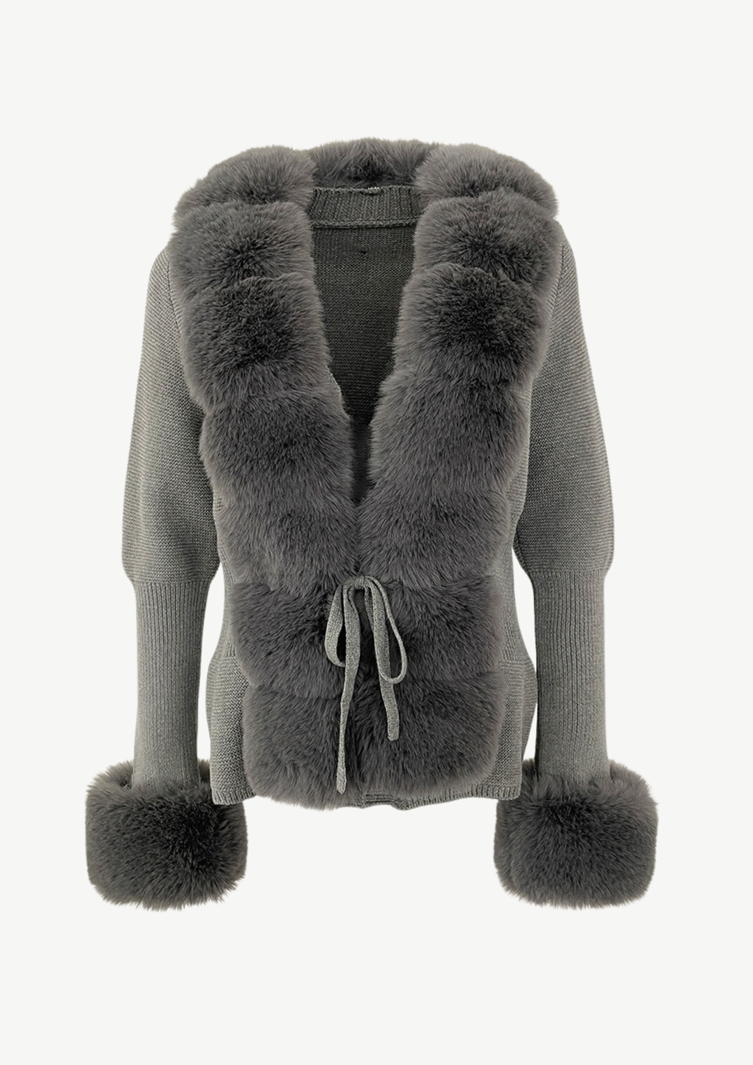 Jane Luxe Fur Knit Coat