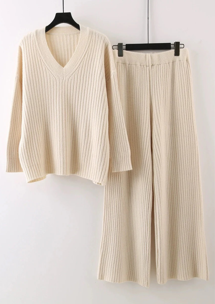 Maya Comfy Rib knit  Set