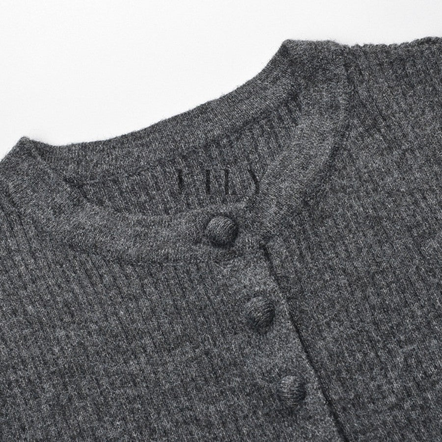 Mirelle Ribbed Button Front Knit Bodysuit