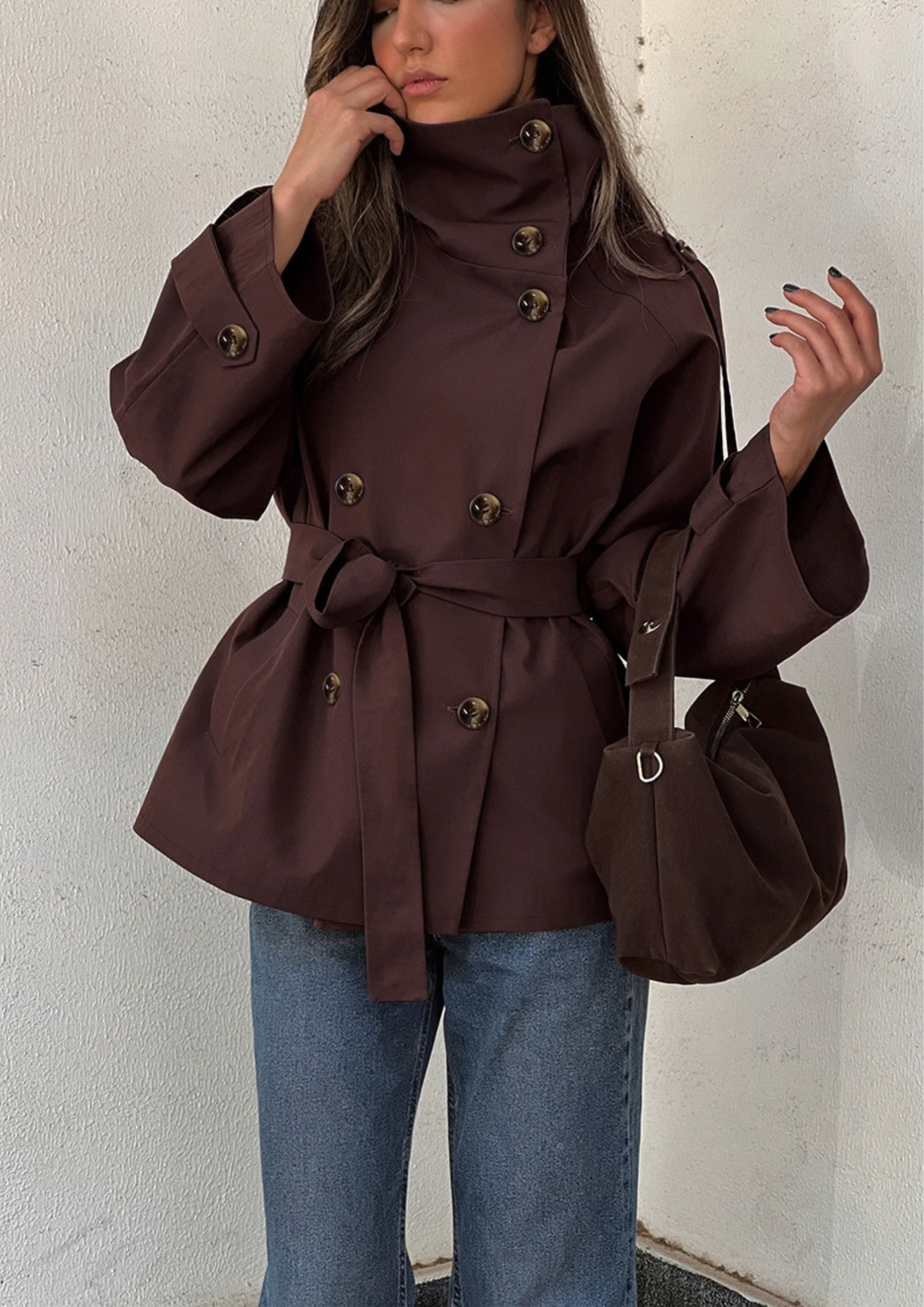 Elara Belted Trench Jacket