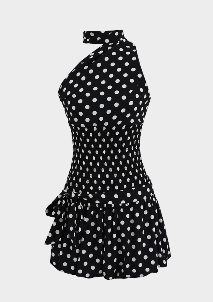 Noir Polka Muse Halter Mini Set