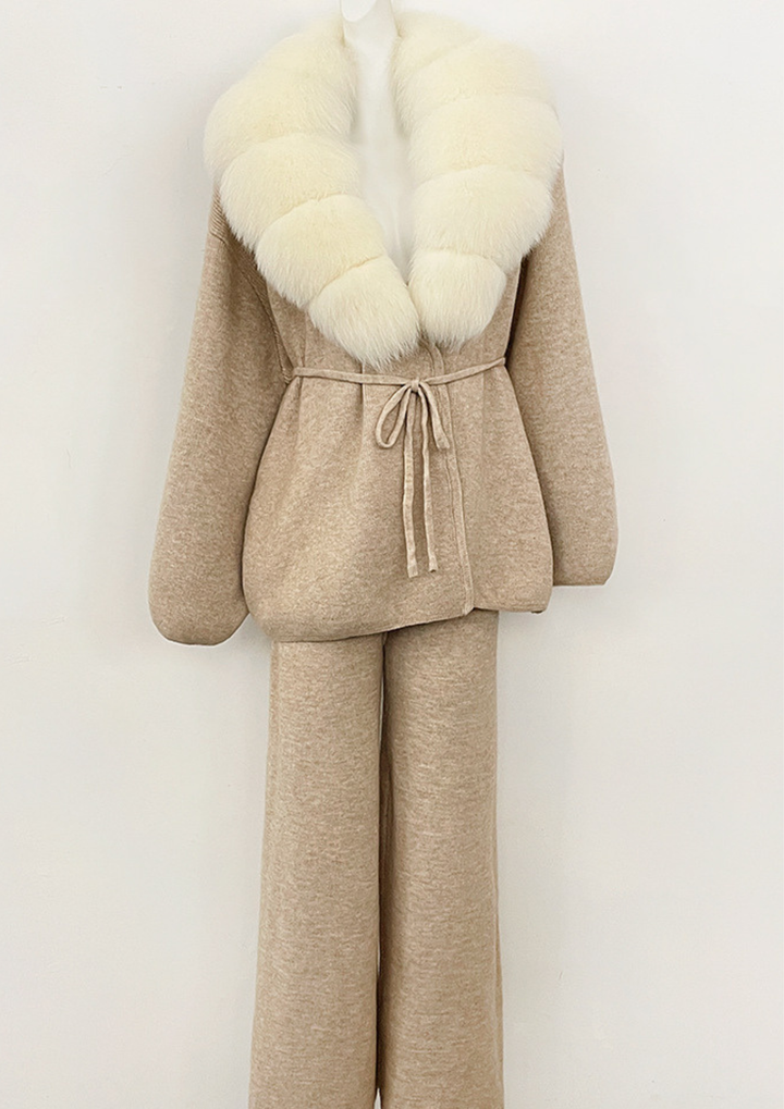 Soft Knit Luxe Fur Set