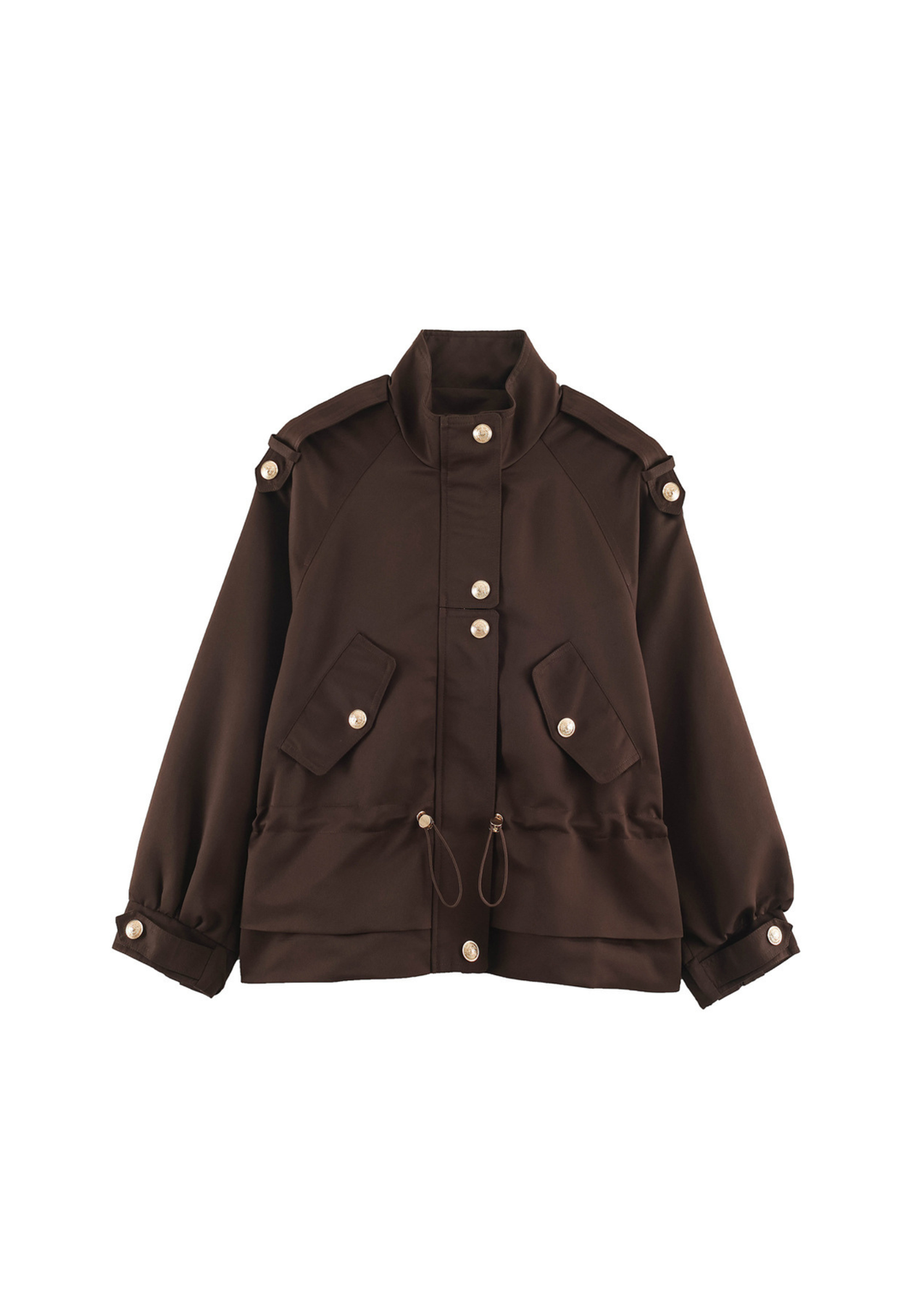 Aurelia Gold Button Utility Jacket