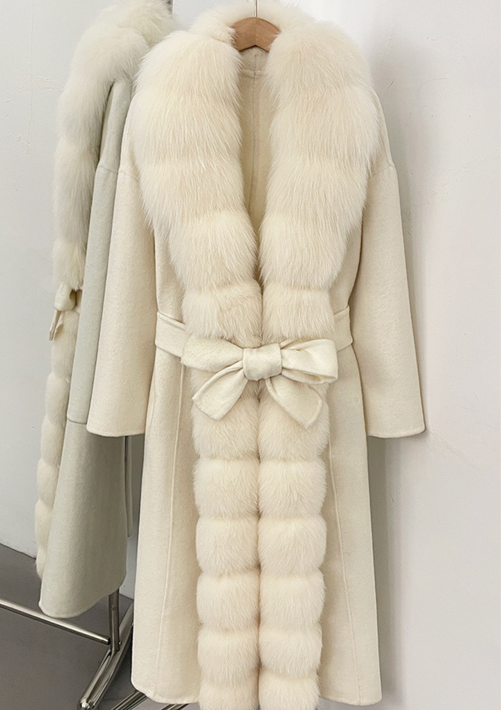 Midnight Luxe Fur  Long Coat