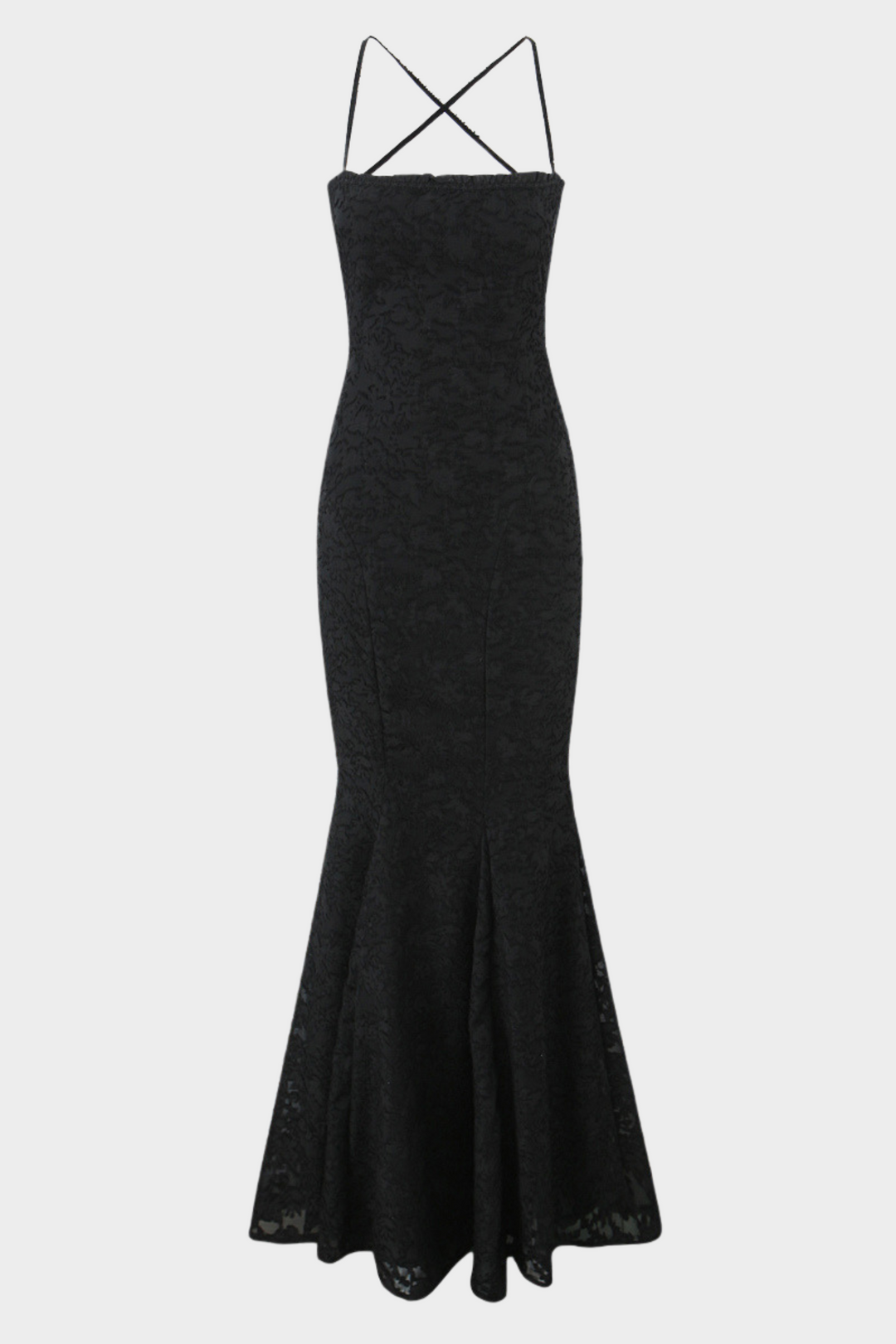 Lily - Backless Lace Up Mermaid Maxi Dress
