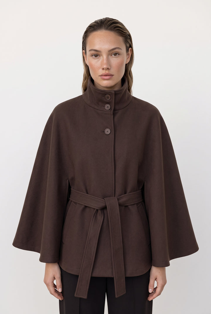 Celeste Belted Cape Coat