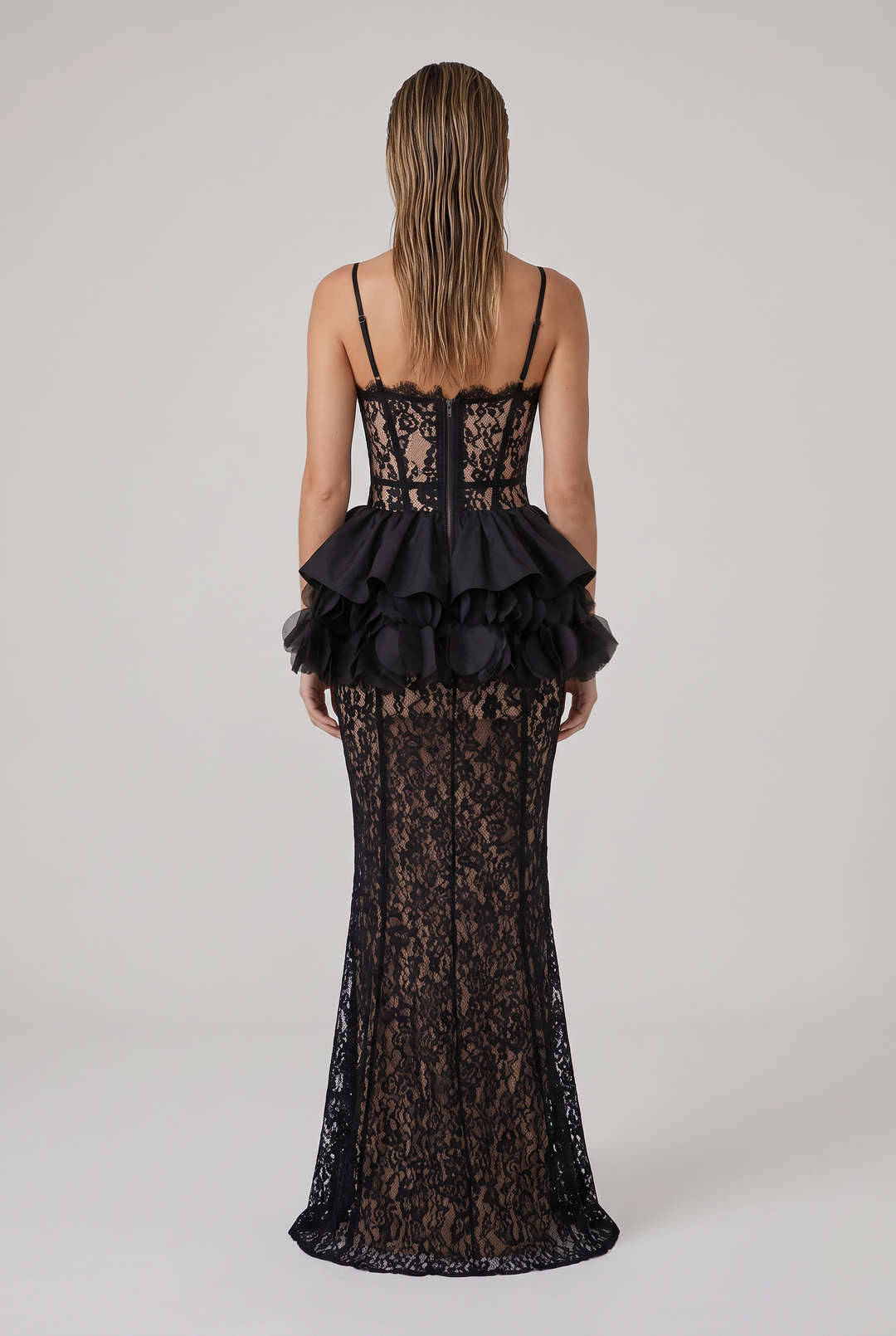 Seraphina Lace Ruffle Gown