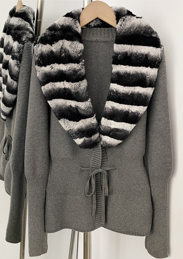 The Chinchilla Collar Cardigan Coat