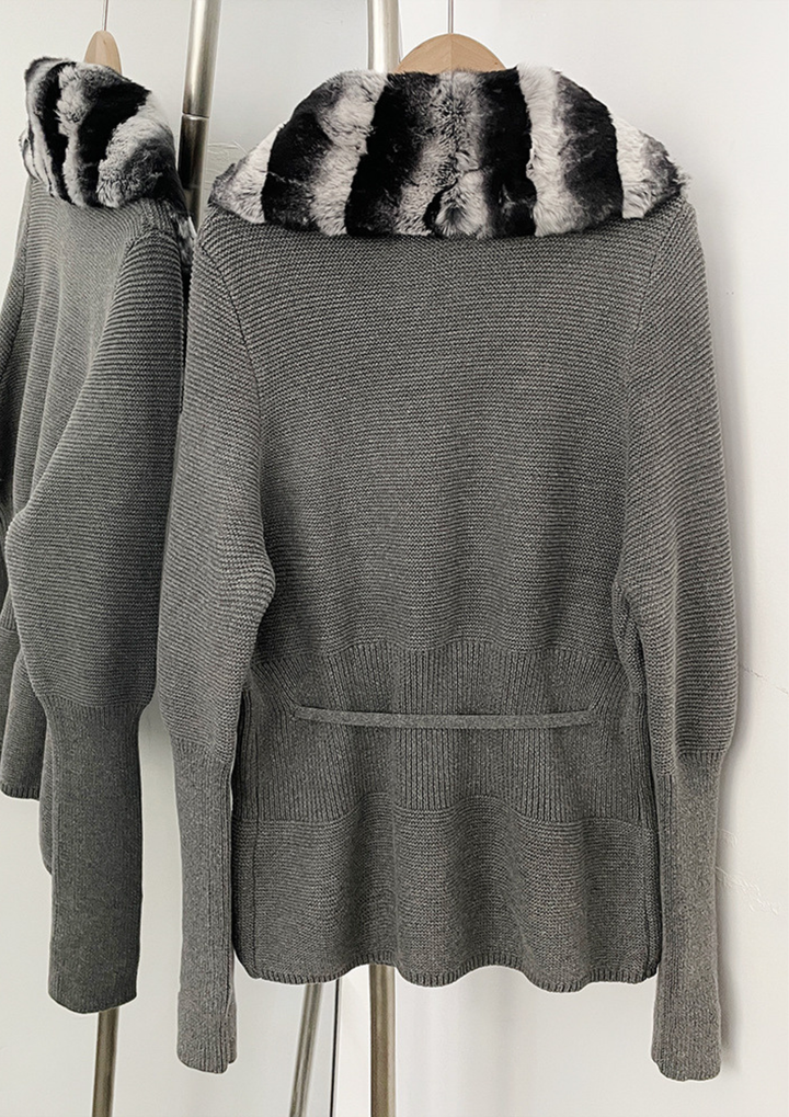 The Chinchilla Collar Cardigan Coat