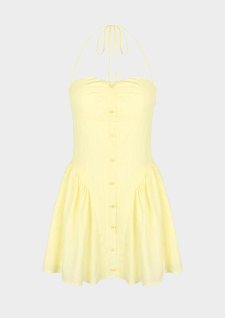 Lilia Halter Backless Mini Dress