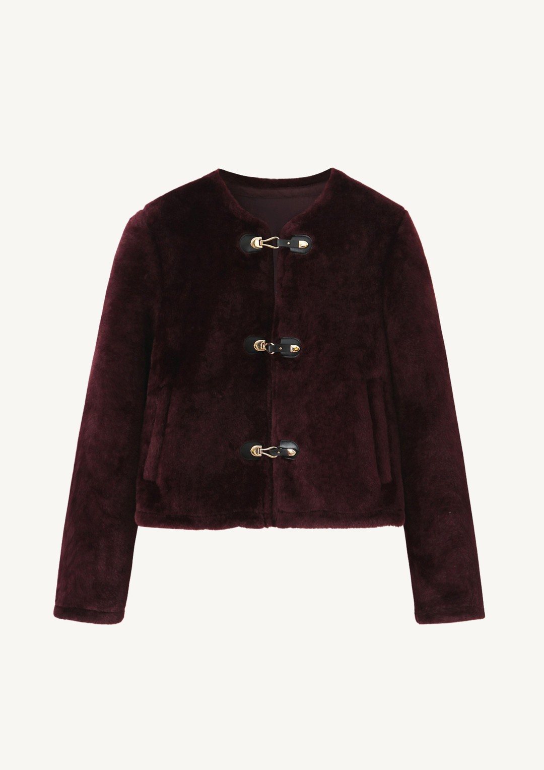 Arabella Luxe Buckle Fur Jacket