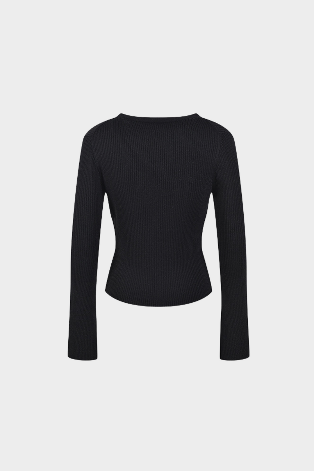 Classic Gleam V Neck Gold Button  Flared SleevesTop