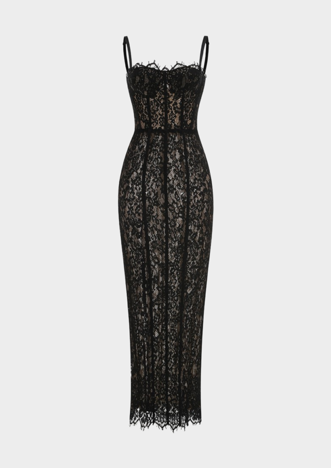 Lace Corset Maxi Dress