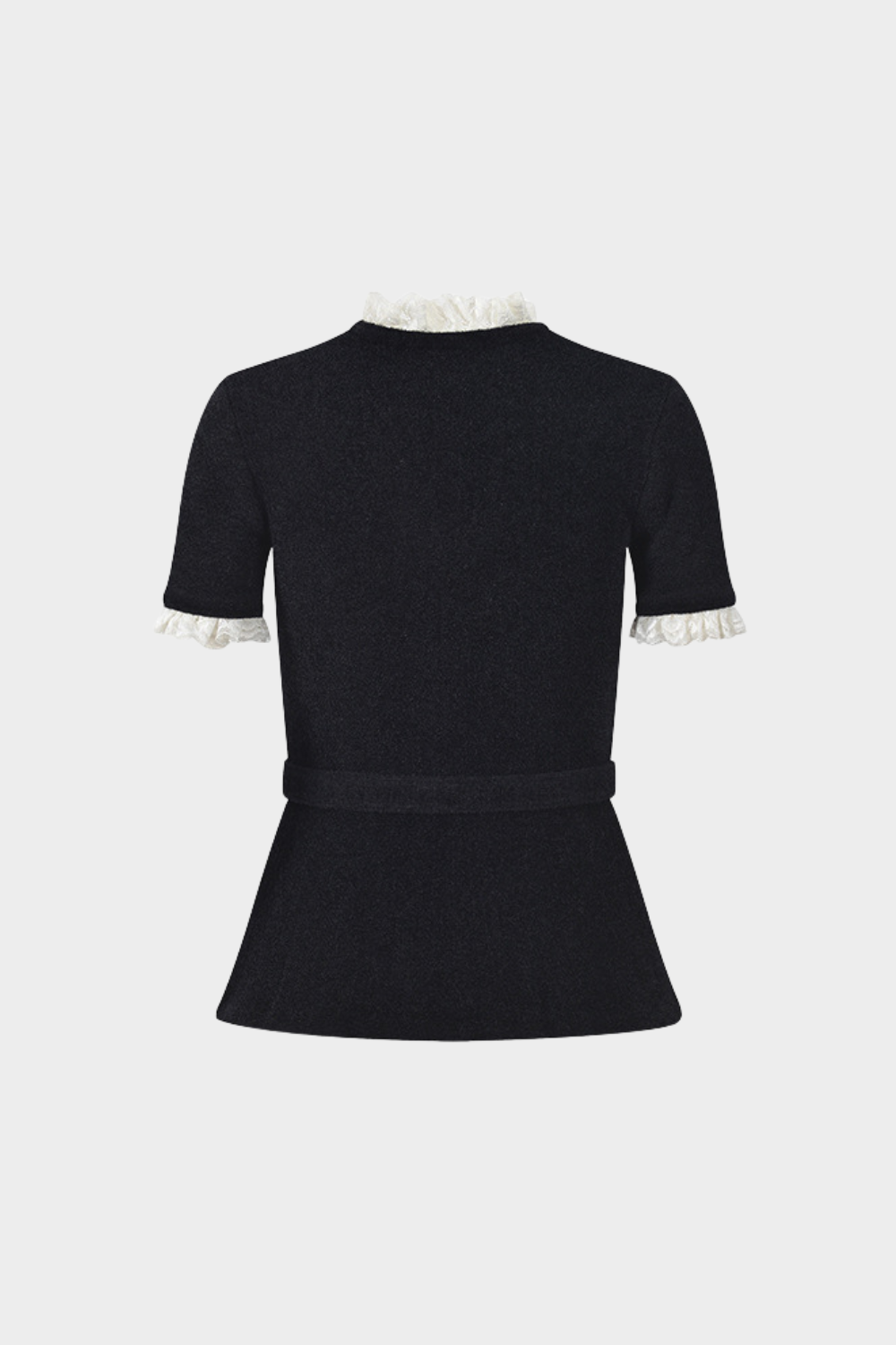 Velvet Pearl Luxe Waist Cardigan Top