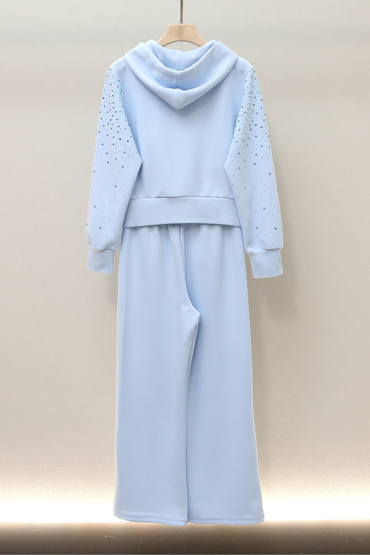 Crystal Sky knit Hooded Set