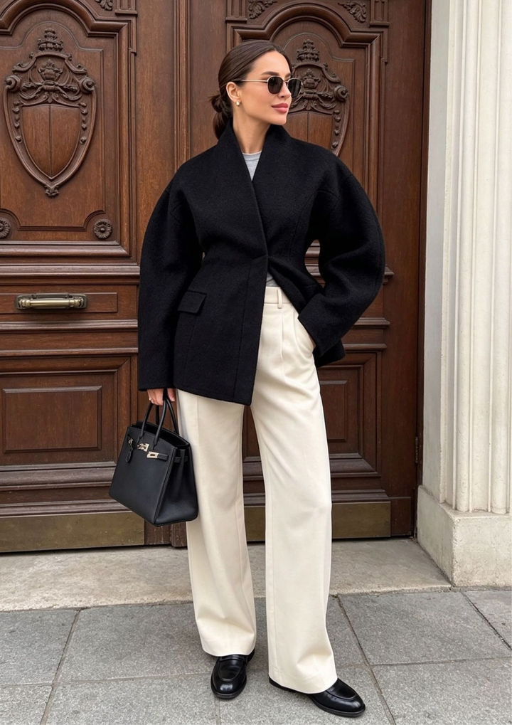 Elara Sculpted Wool Jacket