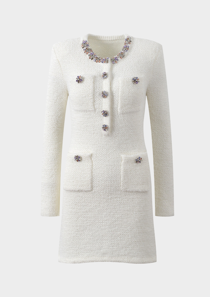 Maison Pearl Tweed Mini Dress