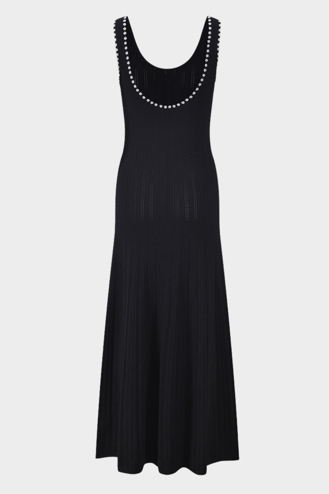 Pearl Luxe Sleeveless Knit Maxi Dress
