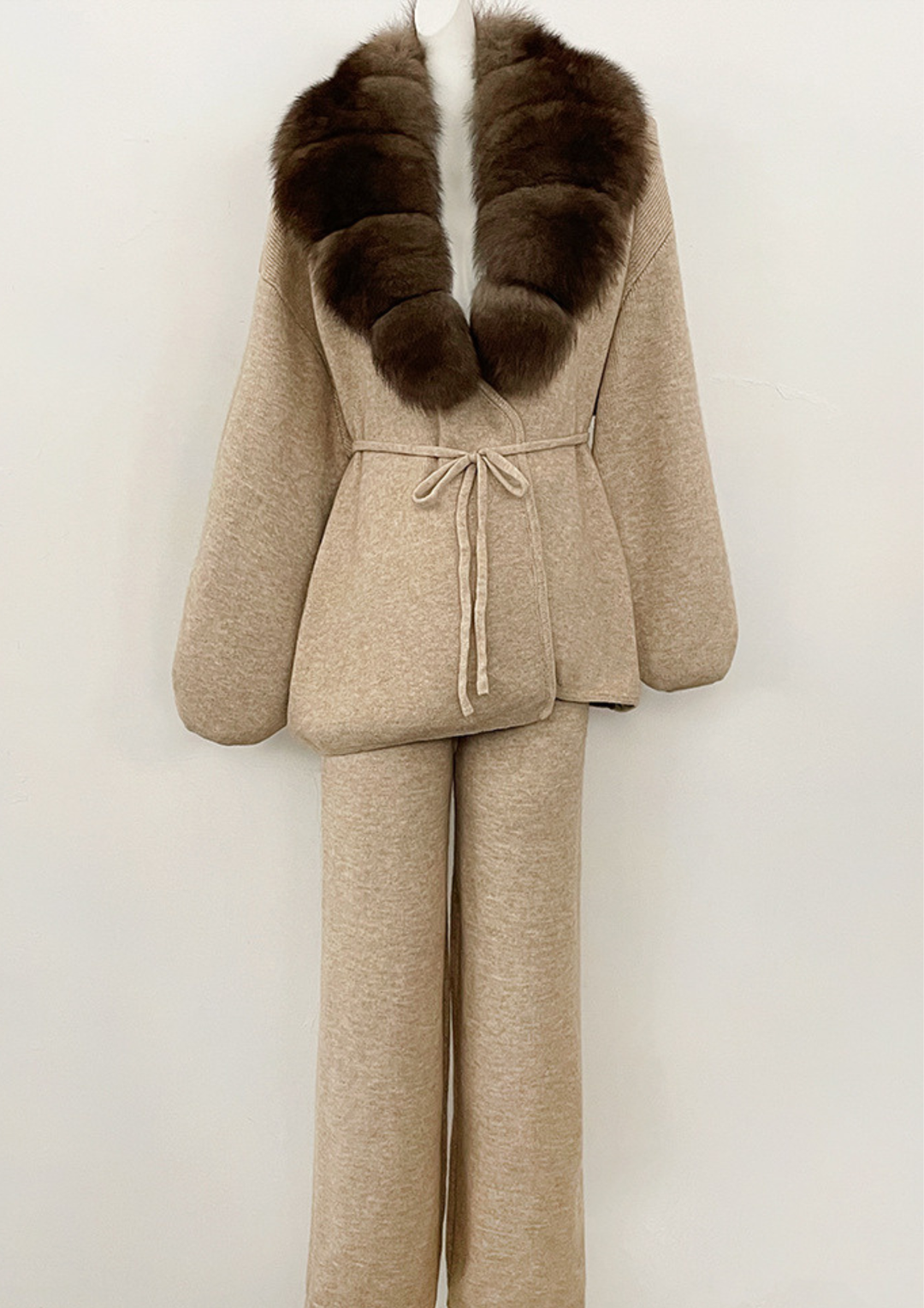 Soft Knit Luxe Fur Set