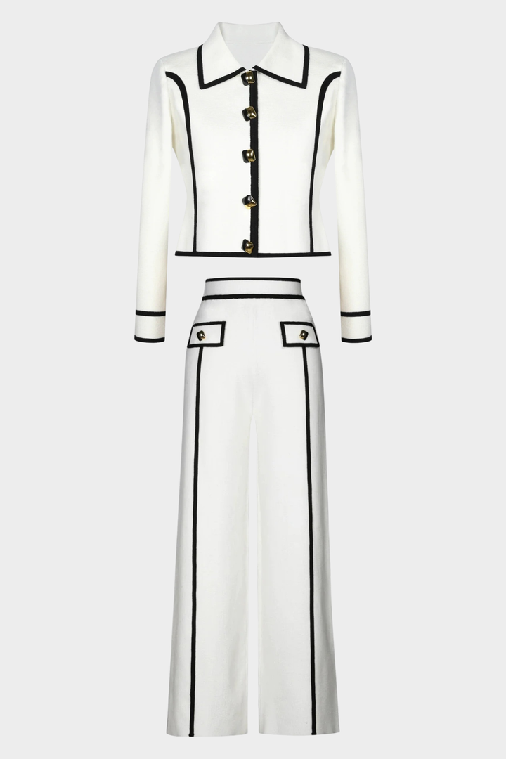 Signature luxe Line Knit Ensemble Set