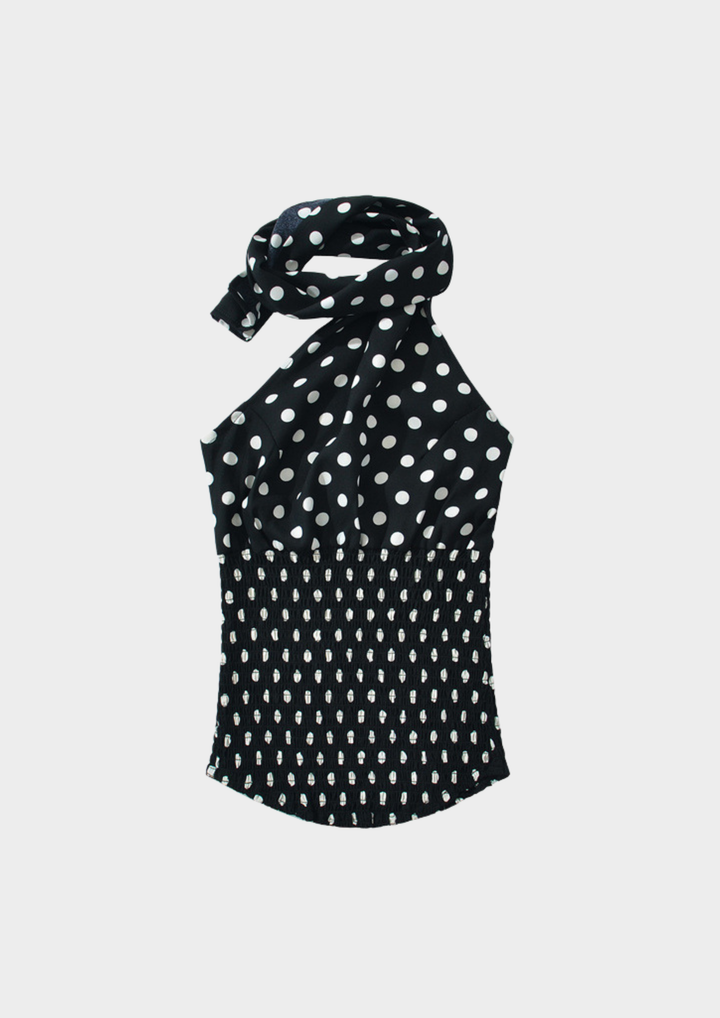 Noir Polka Muse Halter Mini Set