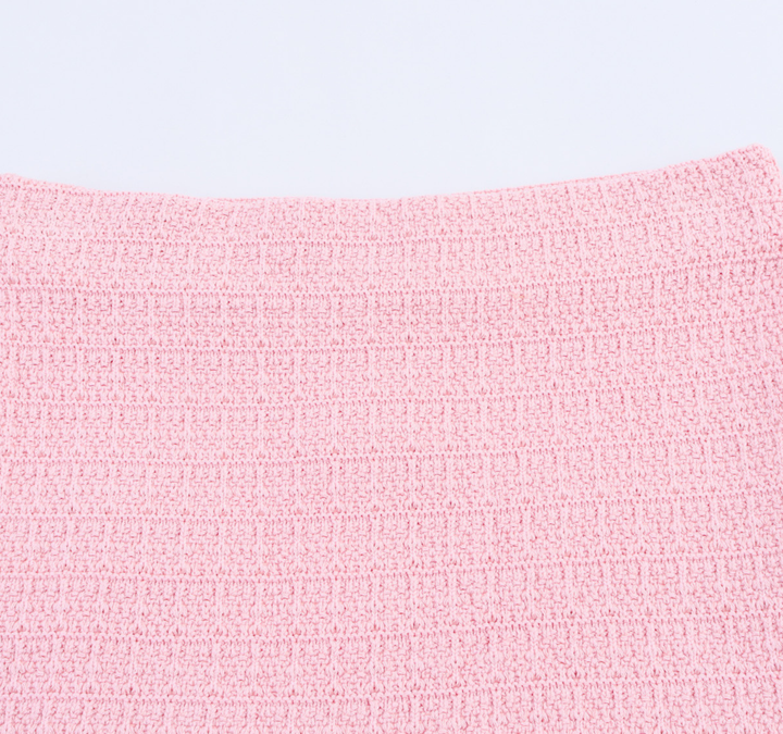 Ruffle Knit Maxi Skirt Set