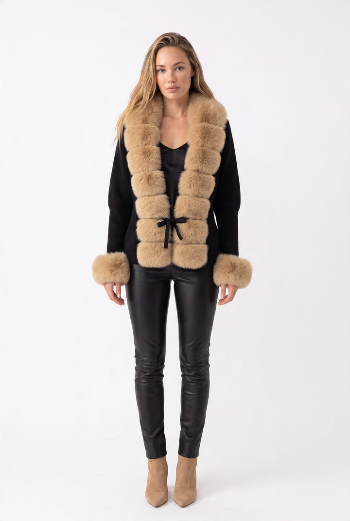 Jane Luxe Fur Knit Coat