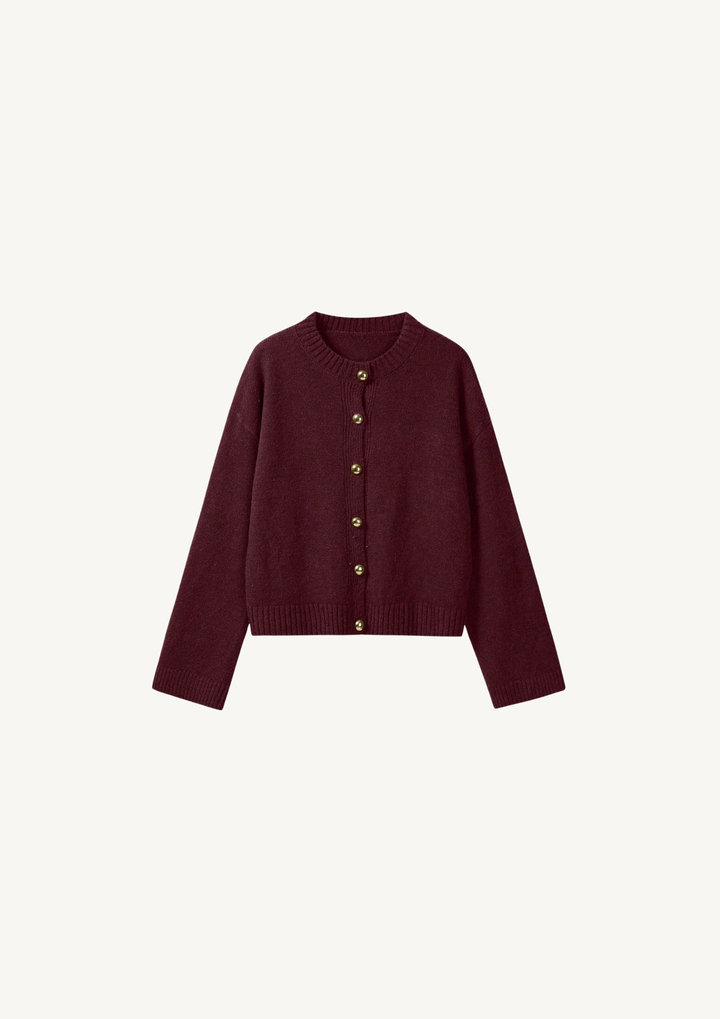 Juliette Gold Button Knit Top