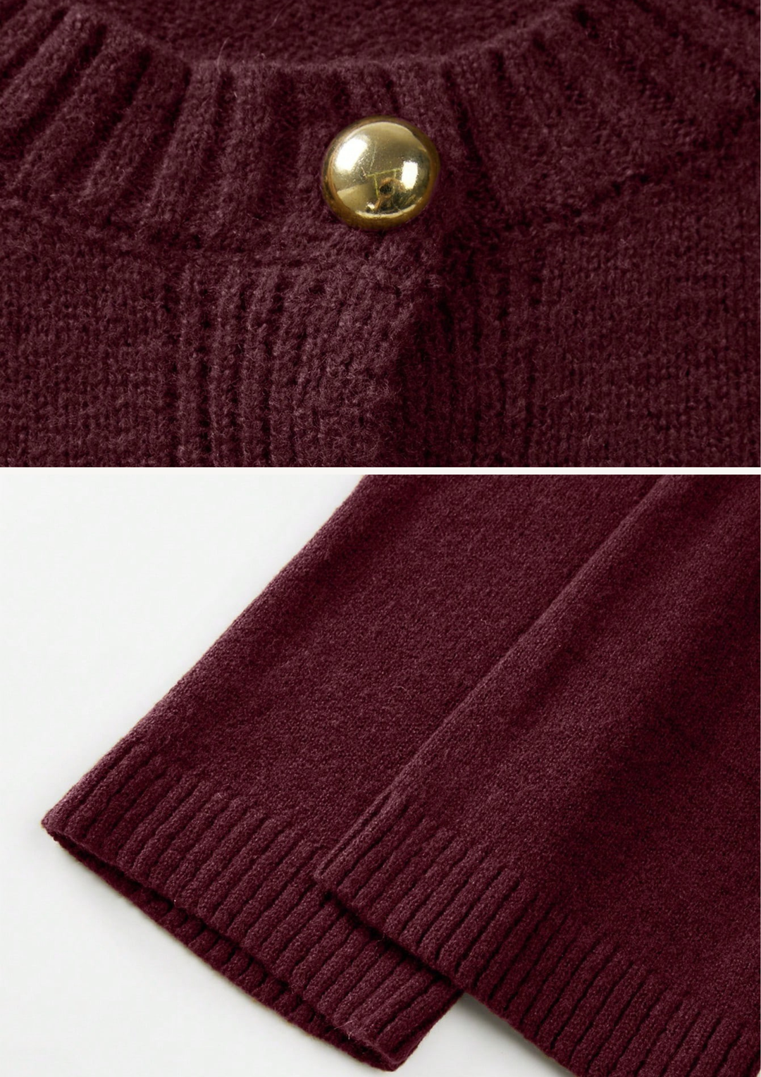 Juliette Gold Button Knit Top