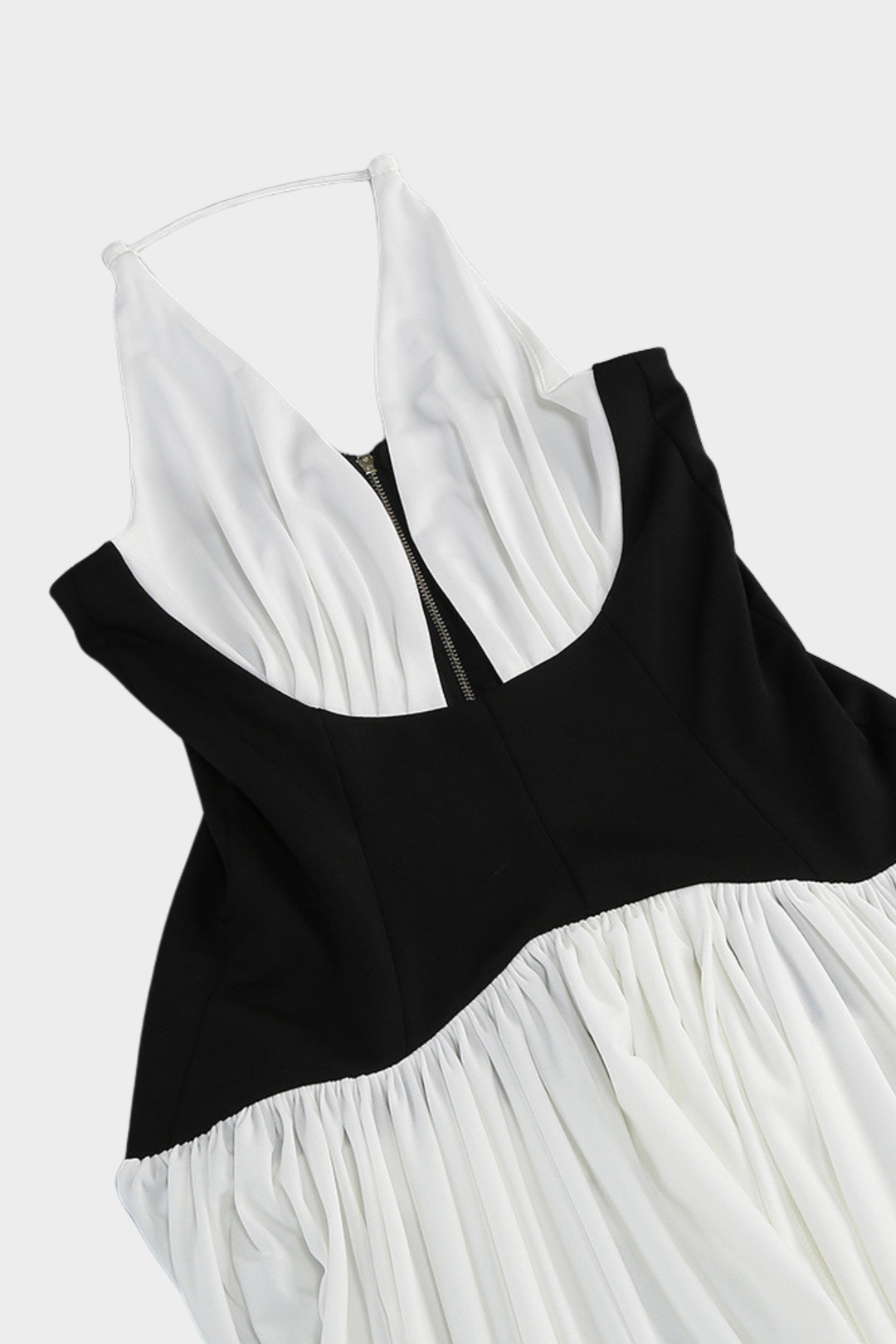 Marbella Halter Backless Contrast Maxi Dress