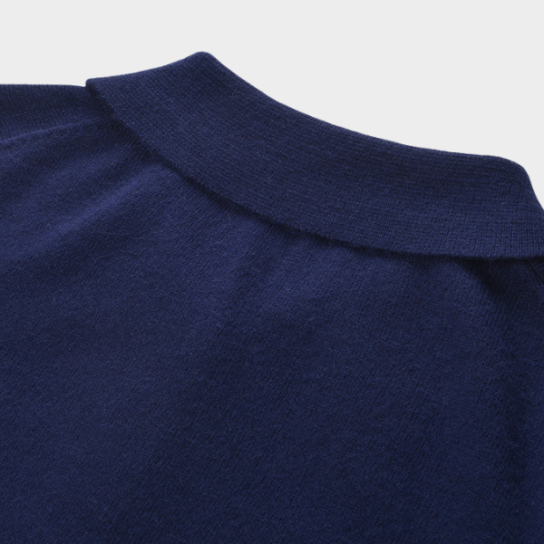 Navy Contrast Patchwork Knit Top