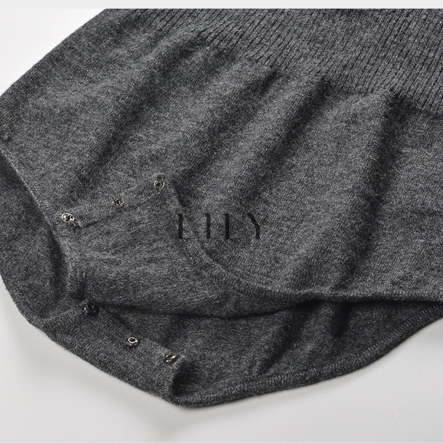 Mirelle Ribbed Button Front Knit Bodysuit